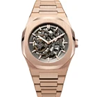 Watch Mechanical Skeleton Rubber Silicone Strap New Model Blank Dial Custom Design Men Watch Mechanical Automatic