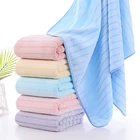 Thin Towel Household Warp Knitted Coral Fleece Thin Strip Bath Towel