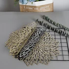 Decorative Table Nordic Gold Wedding Decorative Flower PVC Placemat For Dining Table