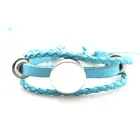 Blue Bracelet Yinsa SL013 Promotion Custom Gifts Diy Fashion Blue Blank Sublimation Zinc Alloy Charm Bracelet