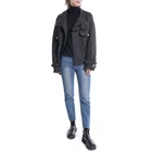 Jacket Tweed Outdoor Jacket Polyester Woven Black And White Luxury Women Suit