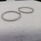 Hoop Earring Earring Customized Customized Platinum Over Diamond Accent Large Hoop Earring Manufacturer