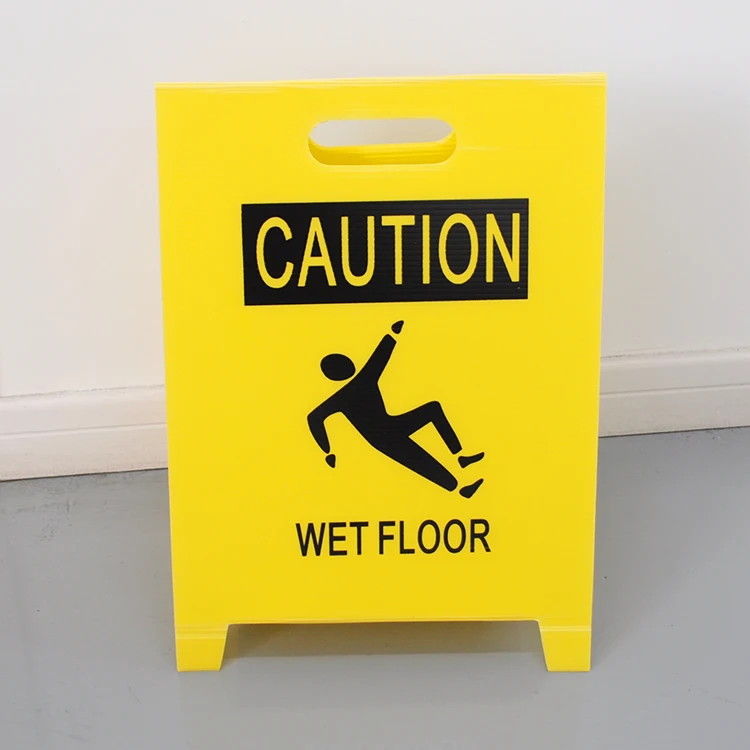 wet floor safety plastic caution sign