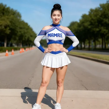 Custom Fashion Cheerleading Uniforms for Girls Sublimated Cheer Team Outfits Cheerleader Dance Performance Wear