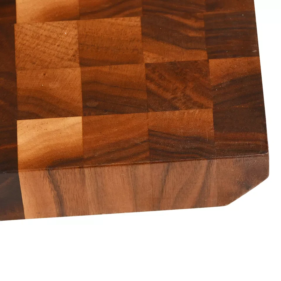 Thick Prep Station Medium Reversible End Grain Wooden Butcher Blocks Walnut Wood Cutting Board  for Kitchen