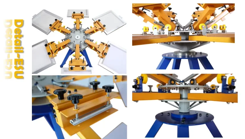 product multi color 8 color 8 station manual silk screen printing press machine manufacturer equipment for sale-3