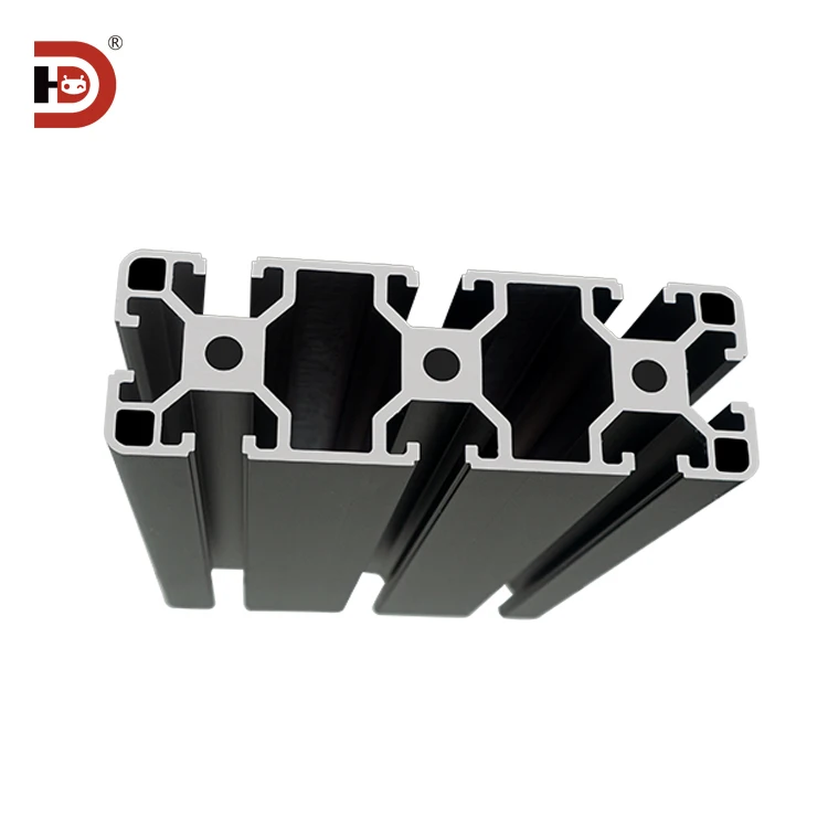 40120 Black Extruded Aluminum Profile Equipment Frame Carving Machine Provides Cutting and Drilling Services for Profiles details