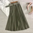 Skirts Skirts New Fashion Spring Autumn Solid Colour Pleated High Waist Plus Size Women'S Dresses Skirts