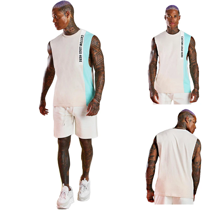 Men Gym Vest Slim Letter Printed Sleeveless Tank Top Men Bodybuilding T-shiMAEK 