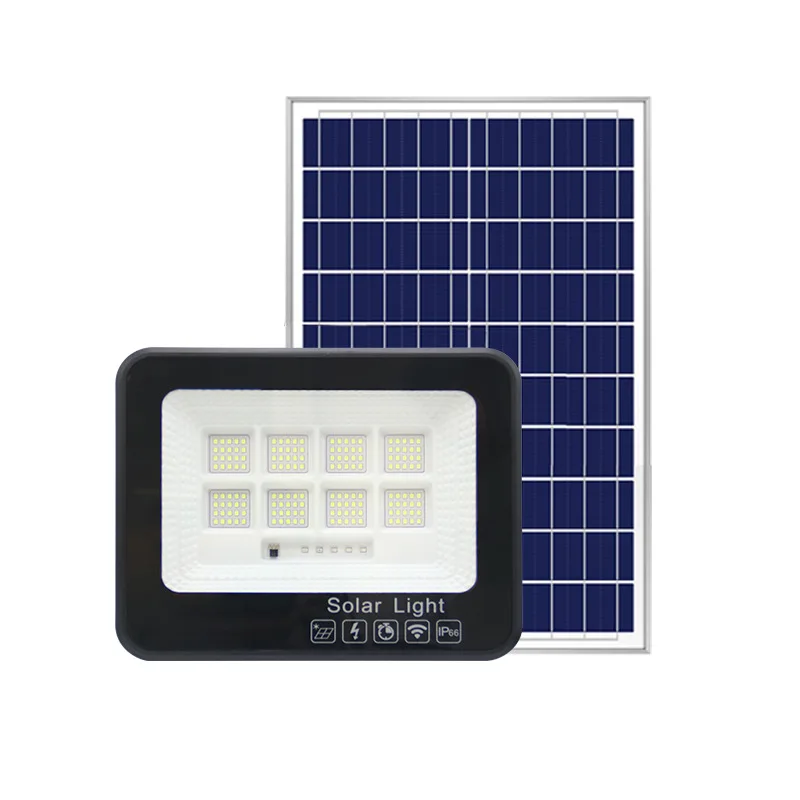 Hot selling solar floodlight one tow two super bright solar floodlight 100 200 300 watt Led solar street outdoor light