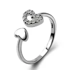 Jewelry 925 Silver Ready To Ship Popular Jewelry 925 Sterling Silver Rings Adjustable Heart Ring