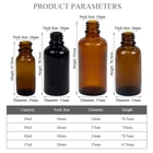 Glass Bottle 30ml 50ml Customized Essential Oil Glass Dropper Bottle 15ml 30ml 50ml Serum Glass Bottle