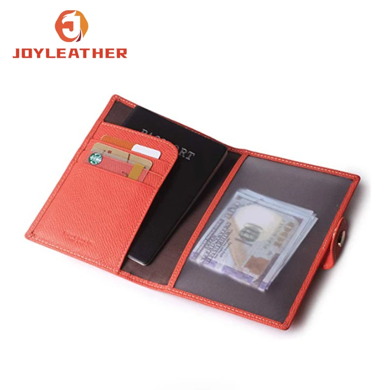 OEM Travel Passport Cover Wallet Custom RFID Blocking Vegan PU Leather Passport Holder