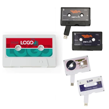 New Gadget Custom DJ High-speed Mix Cassette Tape Shape USB 2.0 Memory Stick Usb Flash Thumb Drive With Logo