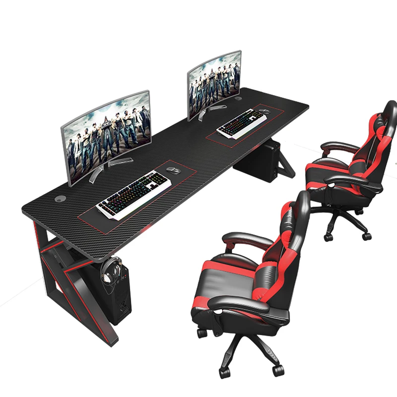 YQ Forever Competition Racing Game Desk rgb Led Gaming Computer Table For Gamer