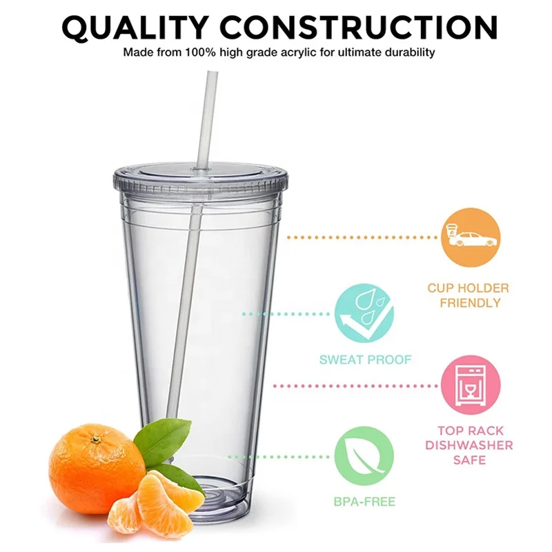 wholesale OEM double walled Travel Mug eco friendly Stanleys Adventure Quencher Acrylic Tumbler With Handle And Straw Travel Mug