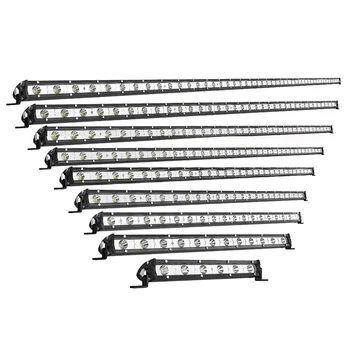 8/14/20 Inch 6D Single Row Led Light Strip 6000K 18/36/54W 12V 24V Car 4X4 Off-road Led Work Light Bar Fog Lamp LED Spotlights