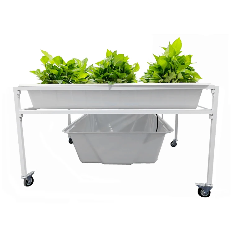 EAZY 4' x 8' Rolling Flood Table Stand  Hydroponic Germination Trays Plants 