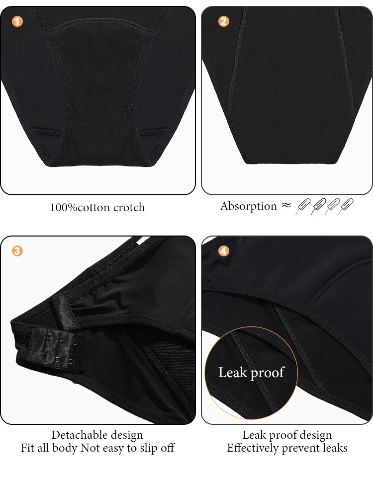 Detachable Buckle Button Lace Leakproof Bladder Calzones Menstruales