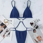 High 2021 New Sexy Backless High Leg Swimsuit Lace Up Cross Custom Swimwear