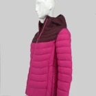 Jacket OEM Custom Ladies Winter Down Coat Polyester Pink Ultra Light Weight Jacket With Hood