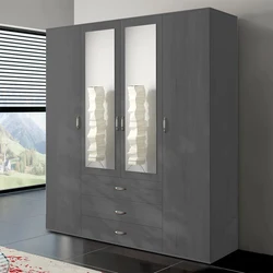 2023 high quality custom mirrored 4 door bedroom portable wardrobe pictures with drawers