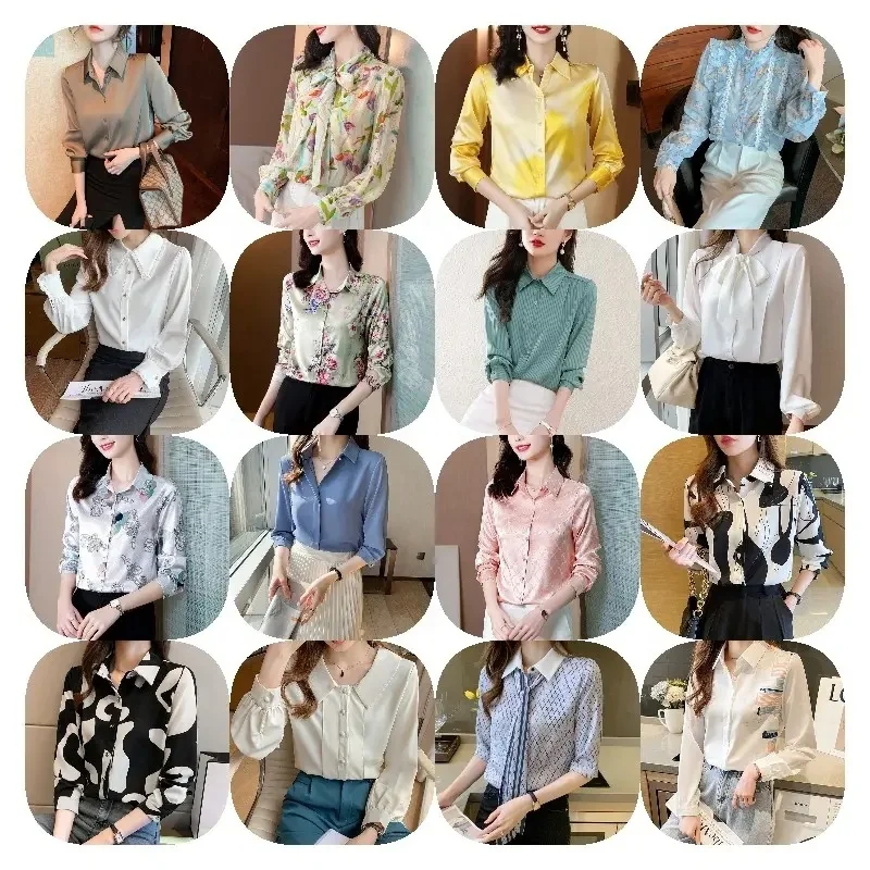 2024 In wholesale Korea women's sweet style white lace loose shirt lantern long-sleeve plus size girl's casual shirt