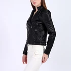 Leather Jacket Jackets OEM Custom Women High Quality Black Faux Leather Jacket PU Jacket
