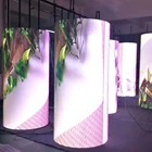 Color Led Display 2021 Full Color Large Flexible Led Column/cylinder Led Display Screen