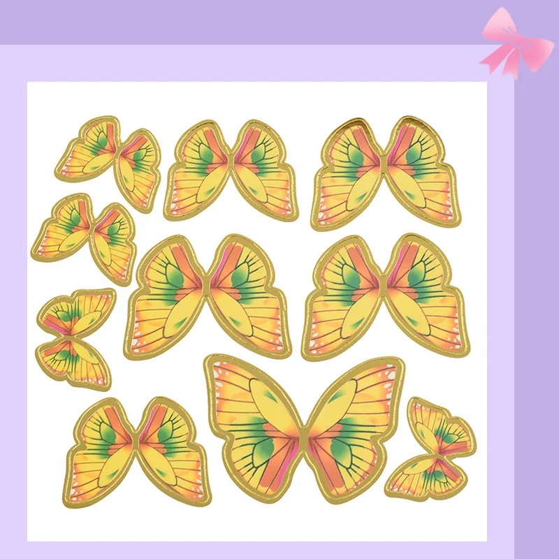Wholesale Cake Decor Birthday butterfly Anniversary Wedding Girl Women Party Decorations Mixed Size 3D Butterfly Cupcake Topper