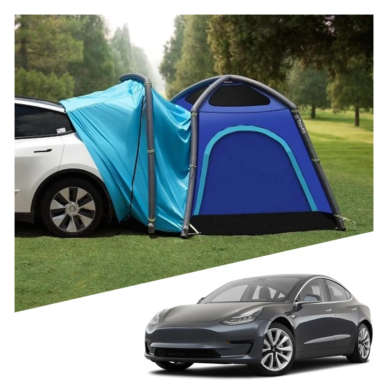 Shanrya Car Tent Rubber Band Connecting Hook and Loop Car Tailgate Tent Waterproof Double Layers for Camping 