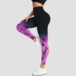 Factory Direct Gradual Elastic Fitness Tie Dye Scrunch Butt Yoga Pants Sport Leggings For Women Sexy