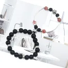 Obsidian New Gravity Attraction Couple Bracelet Obsidian White Crystal Lover Distance Bracelet For Couple
