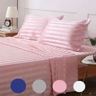 Sheet Set Satin Strip Cotton Sheet Set Bedding Set Quilt Hotel Bedding 200tc
