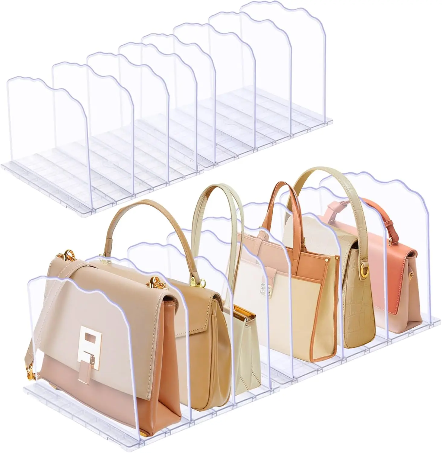 Custom acrylic Adjustable Bag Organizer Closet Purse Storage Organizer for Closet Handbag Storage Organizer