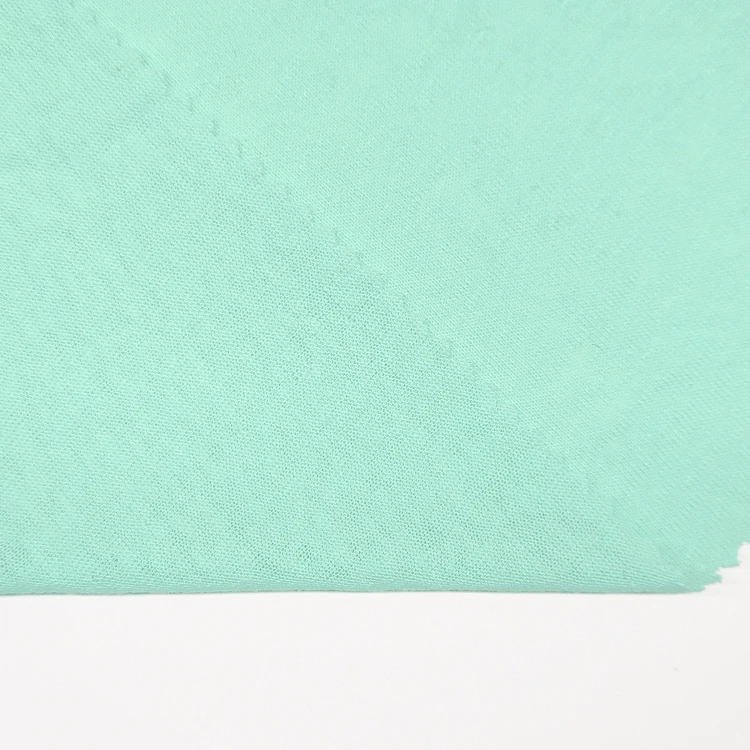 High Quality Solid Knitted Fabric Organic Linen Rayon Material Single Jersey Fabric for Shirt manufacture