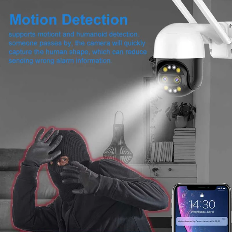 New Icsee 8mp Outdoor 8x Home Security System Ip Dual Lens Wireless Camera Wifi Cctv 8mp Dual Lens 4k Mini Network Camera