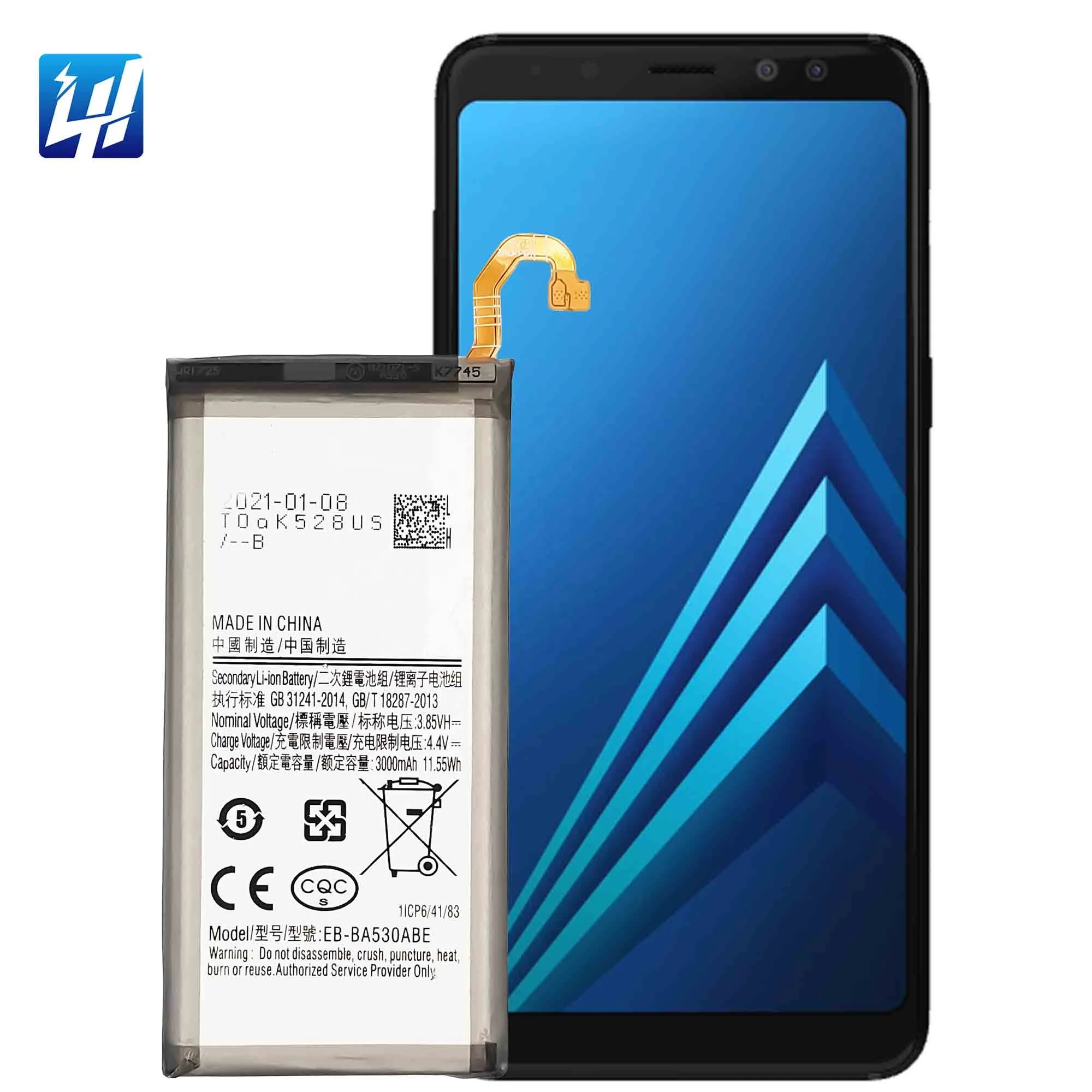 Original Li-ion Polymer Battery Eb-ba530abe For Samsung A530 A8 2018 ...