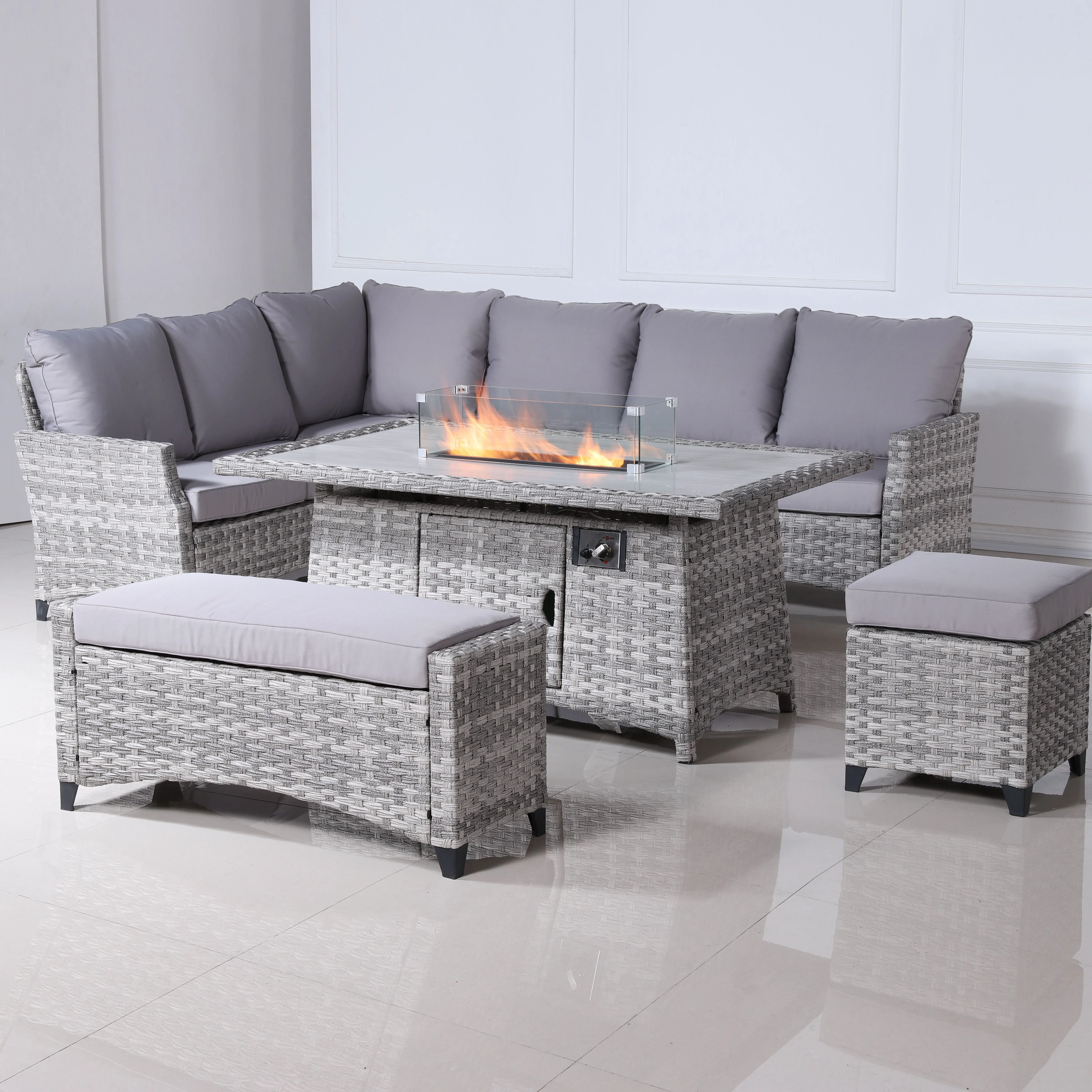 outdoor sectional with high table