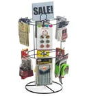 Keychain Display Metal Wholesale Rotating Wire Keychain Spinning Display Rack Jewelry Rack Keyring Display Hanger