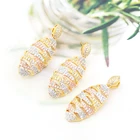 Plated Sets Hot Wholesale Interlaced Pattern Gold Plated Fashion Jewelry Sets