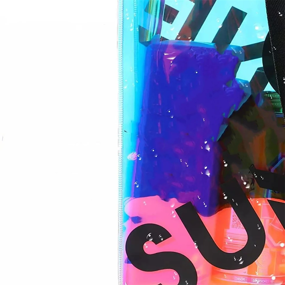 Fashion Holographic Pvc Tote Bag For Beach & Custom Packaging Oem