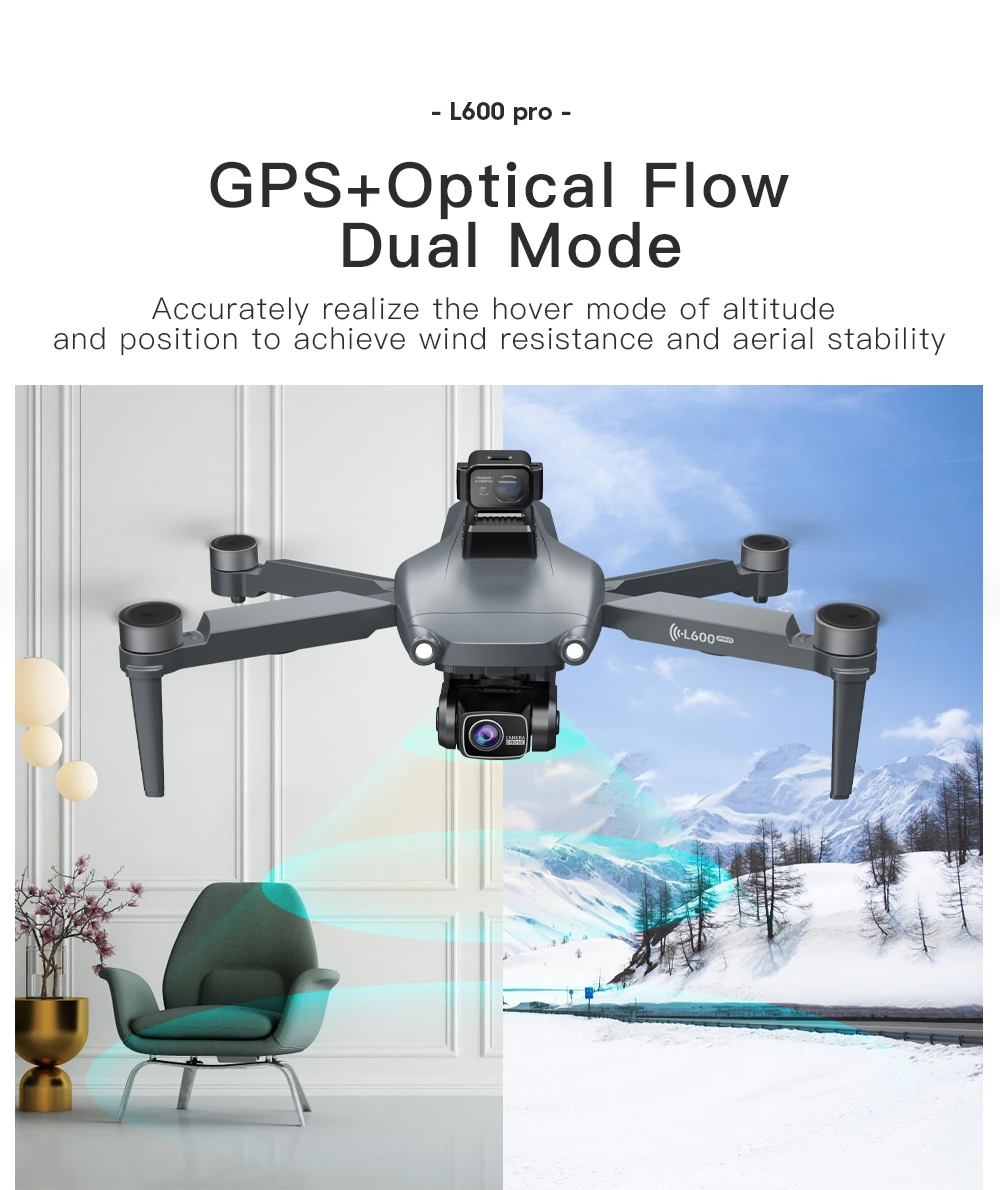 LYZRC L600 Pro Drone Foldable Long Range With 4K HD Camera And GPS 5G Wifi Fpv RC Quadcopter Folding Aircraft L600Pro Drone