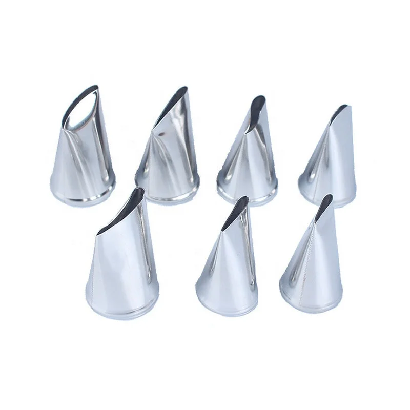 New Baking Tools 7 pcs Dress Ruffle Nozzle Tips Stainless Steel Tips Tulip Sphere Whip Buttercream Icing Piping Nozzles