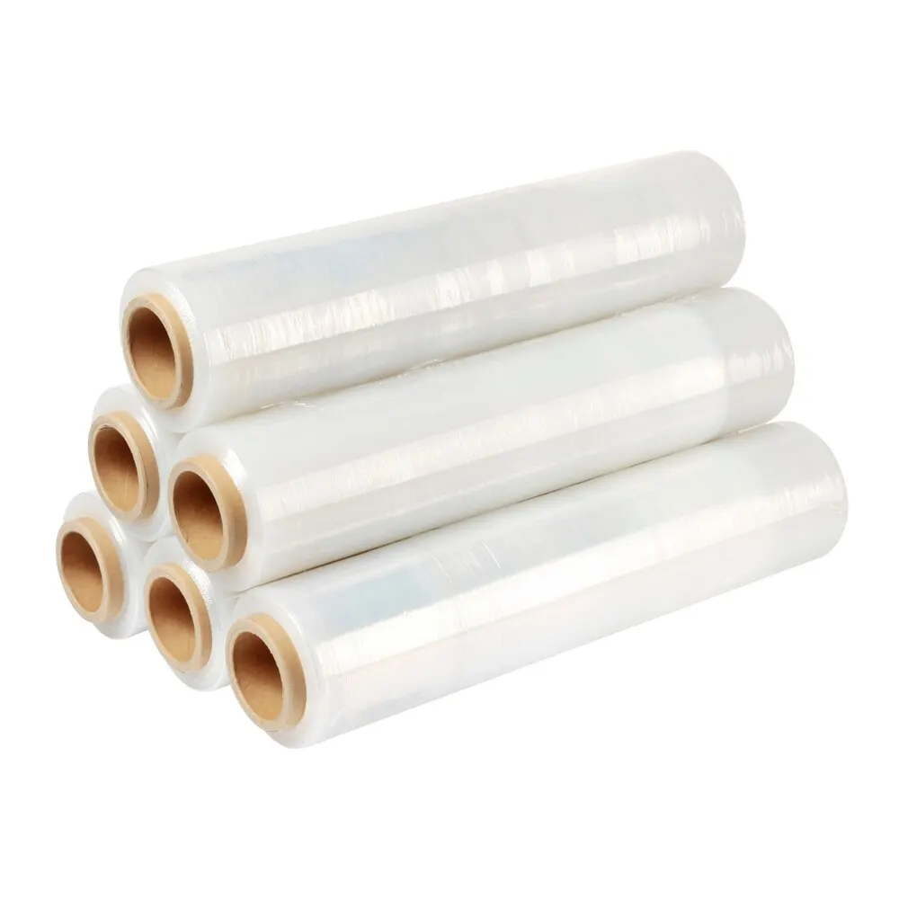 1 2 6 12 24 ROLLS OF STRONG EXTENDED CORE CLEAR PALLET STRETCH WRAP 400mm X 250m 