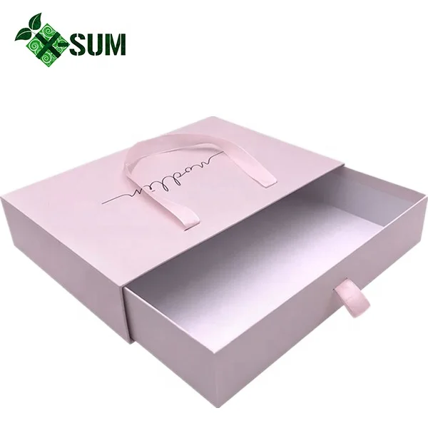 cardboard drawer boxes with handle wig packaging boxes