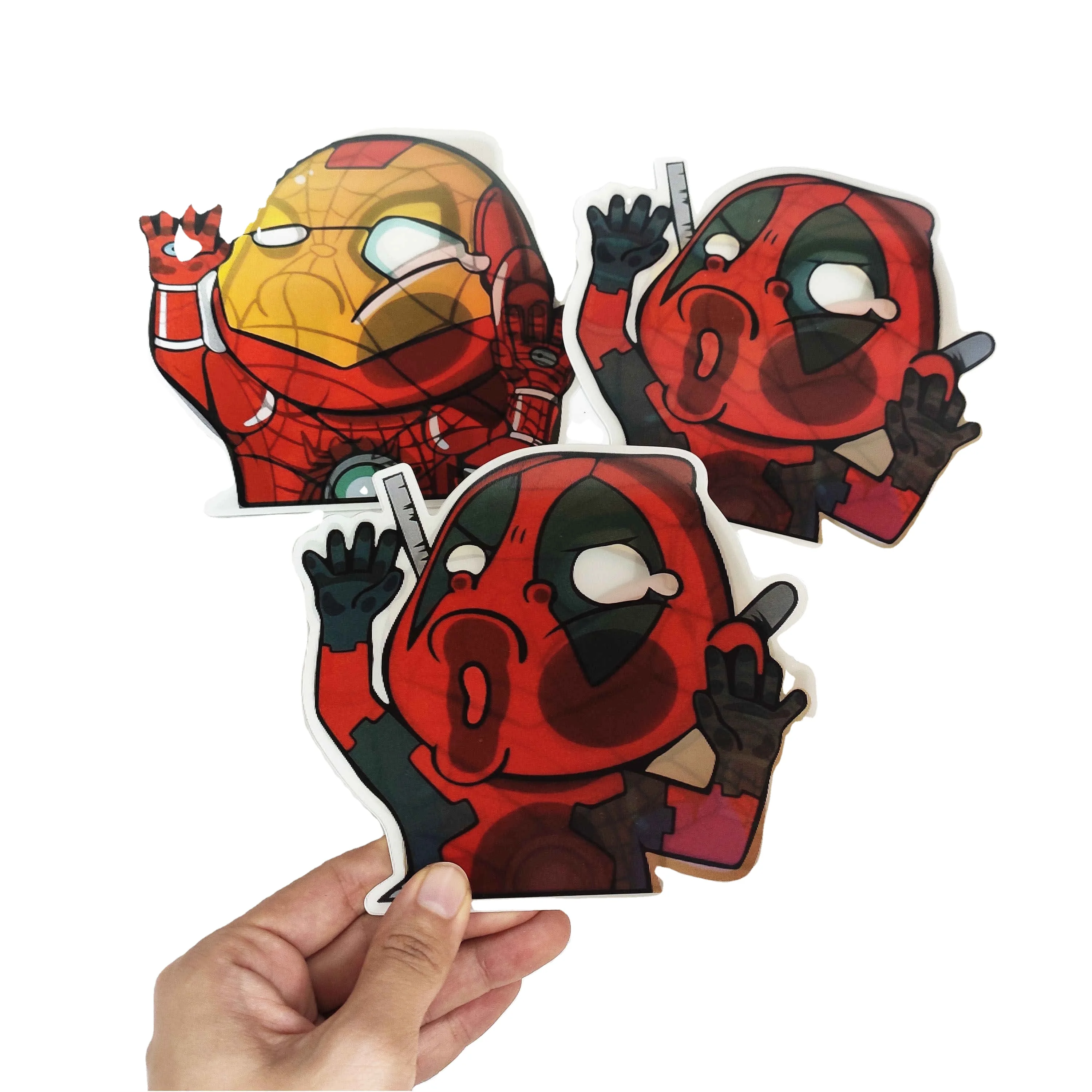 Deadpool Spider-man Iron-man Marvel Character Holographic Stickers - Buy  Celebrity Marvel Cartoon Sticker For Fun,Vinyl Anime Decal For Holiday  Decoration,3d Lenticular Anime Sticker For Car Window Sticker Product on  Alibaba.com