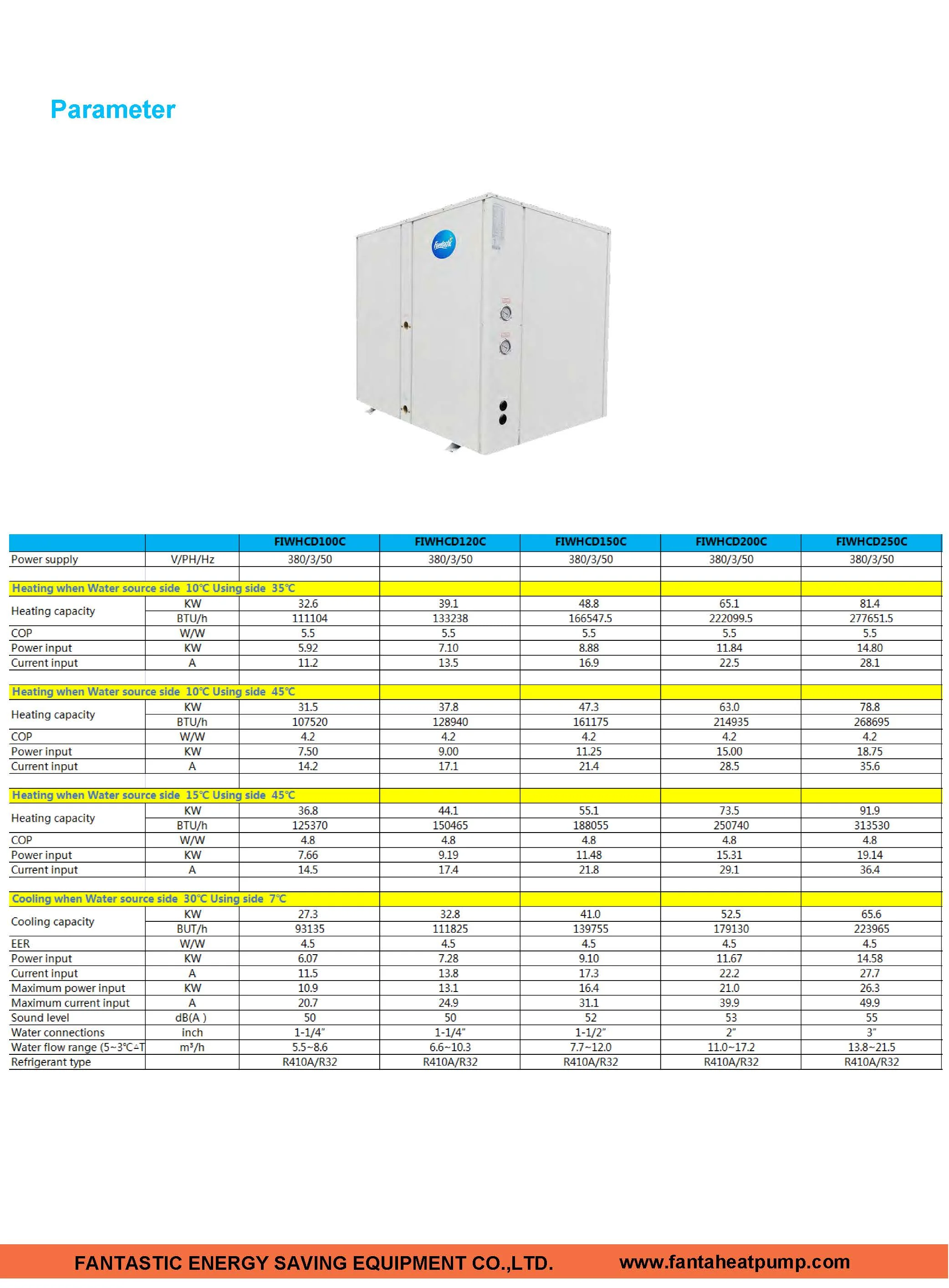 Source Geothermal Heat Pump, Inverter, 14kw, Electric - detail 14