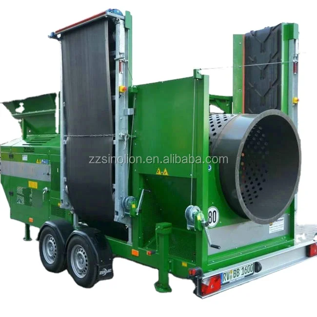 Rotary Compost Fertilizer Bark Trommel Screener Sieve Supplier For Sand