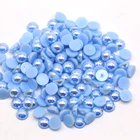 Bead Pearls Off White AB 6mm 8mm 10mm 12mm Abs Stone Bead Flat Back Lovry AB Hlaf Pearls For Crafts